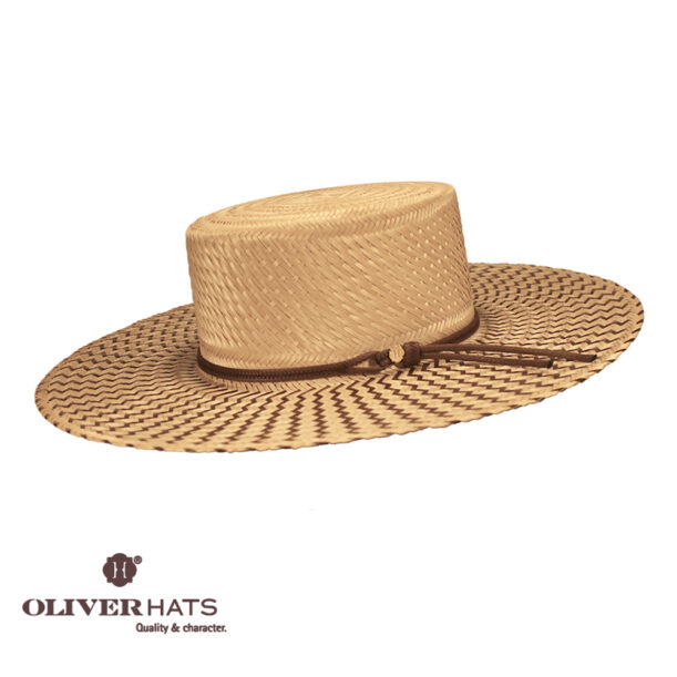 Gondolero. Palma Wayuu natural & marrón con cinta Pacific brown.