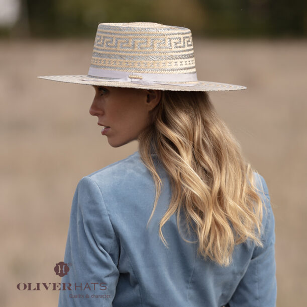Guaso. Palma Wayuu natural & plata con cinta Oregón plata. - Imagen 3