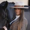 Brooklyn. Lana 180g vainilla con cinta Saratoga.