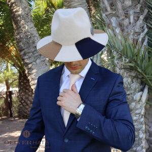 Indiana. Lana 120g Patchwork con broche de de Cerámica.